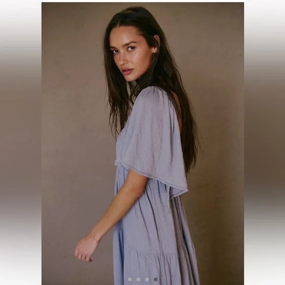 Free People La La Maxi Dress, size small in frost lavender - Picture 3 of 8